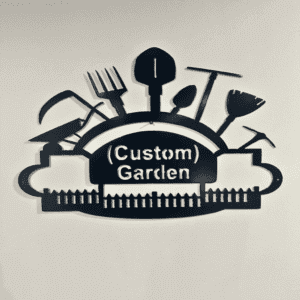 Black Metal Garden Sign