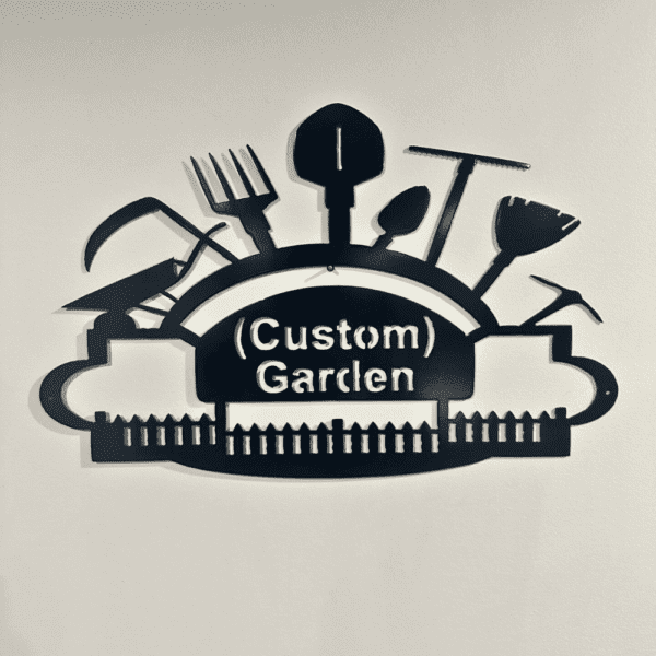 Black Metal Garden Sign