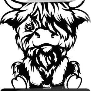 Glossy Metal Art Depicting Cute Bull
