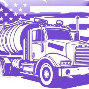TANK TRUCK WITH FLAG GLOSS PURPLE