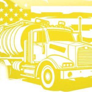 TANK TRUCK WITH FLAG GLOSS YELLOW